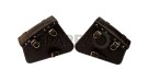 Royal Enfield Interceptor 650 Mounting Rails With Leather Pannier Pair Bags - SPAREZO